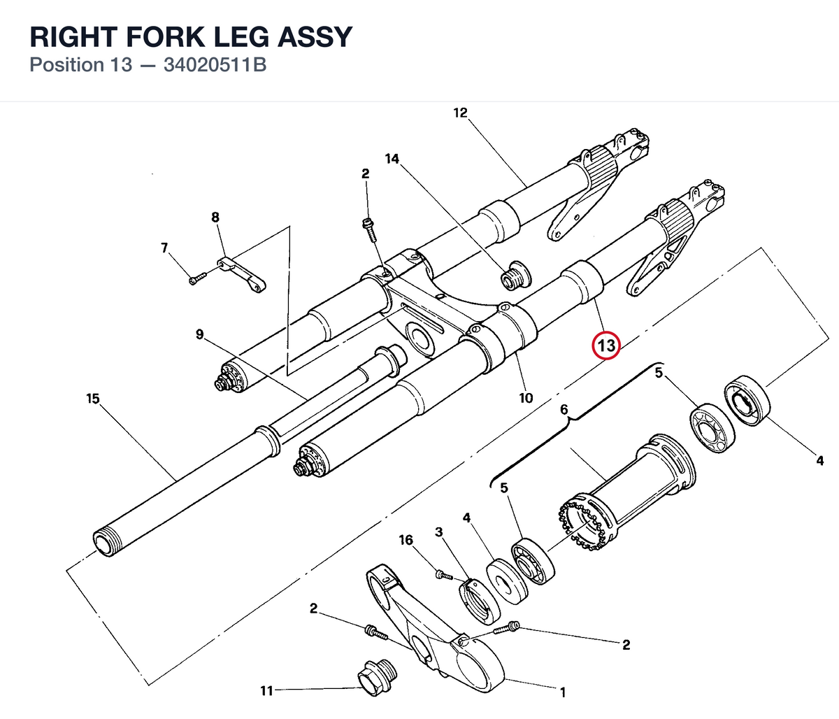 RIGHT FORK LEG ASSY