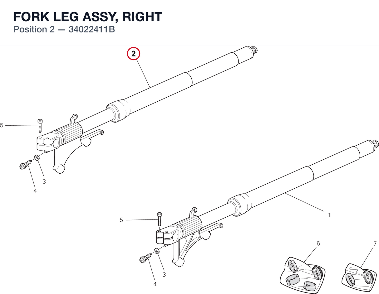 FORK LEG ASSY, RIGHT