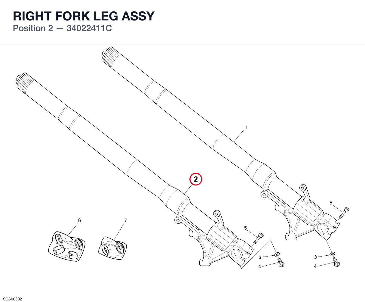 RIGHT FORK LEG ASSY
