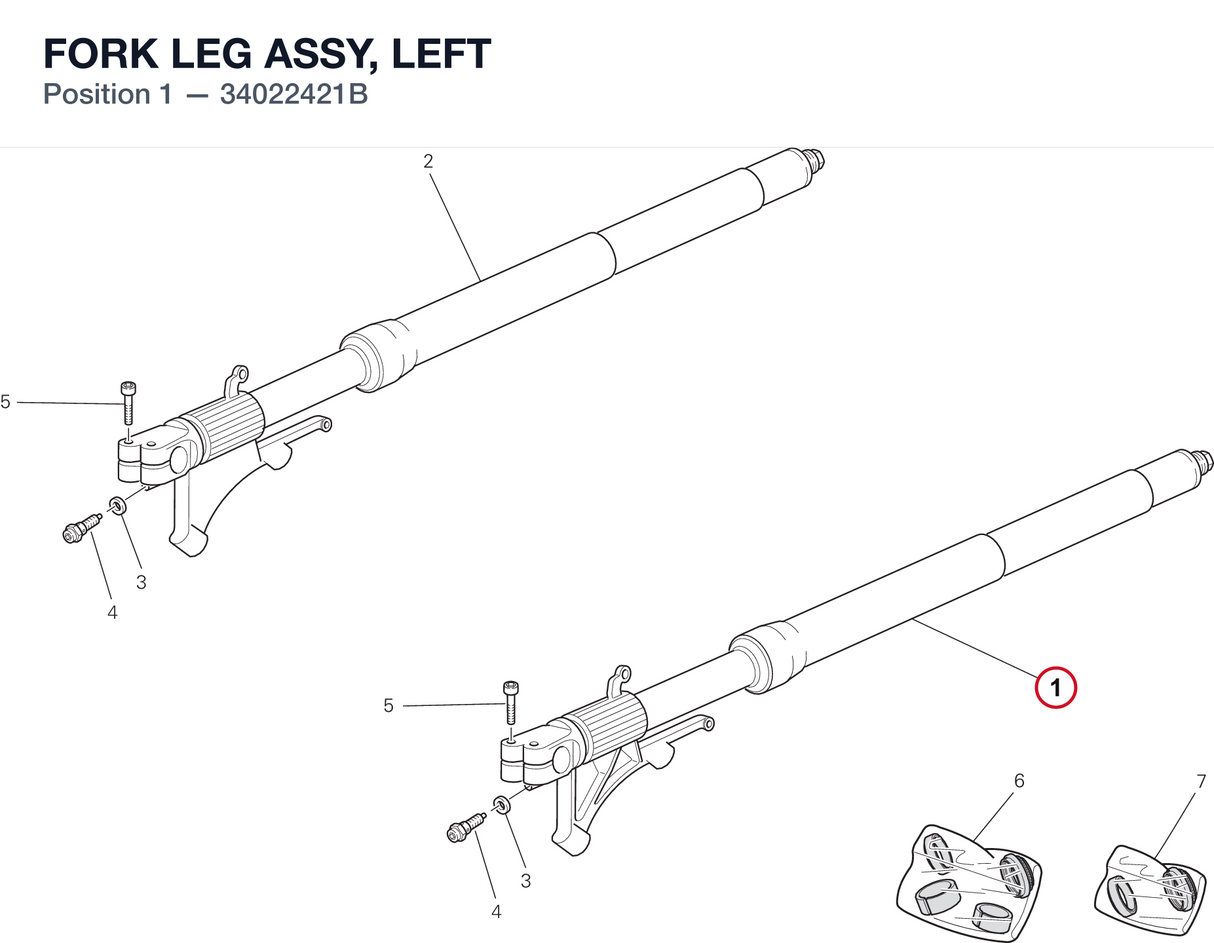 FORK LEG ASSY, LEFT