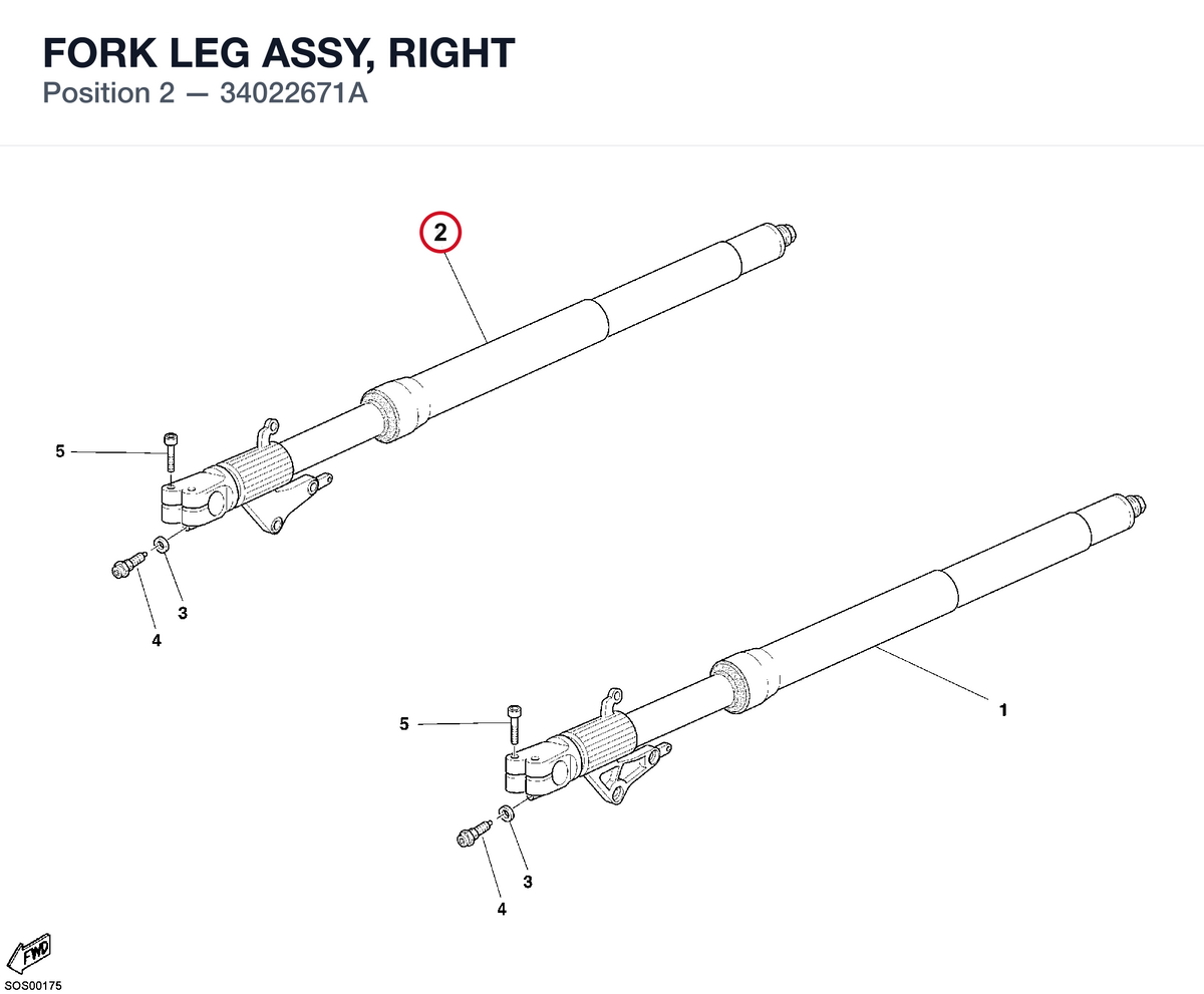 FORK LEG ASSY, RIGHT