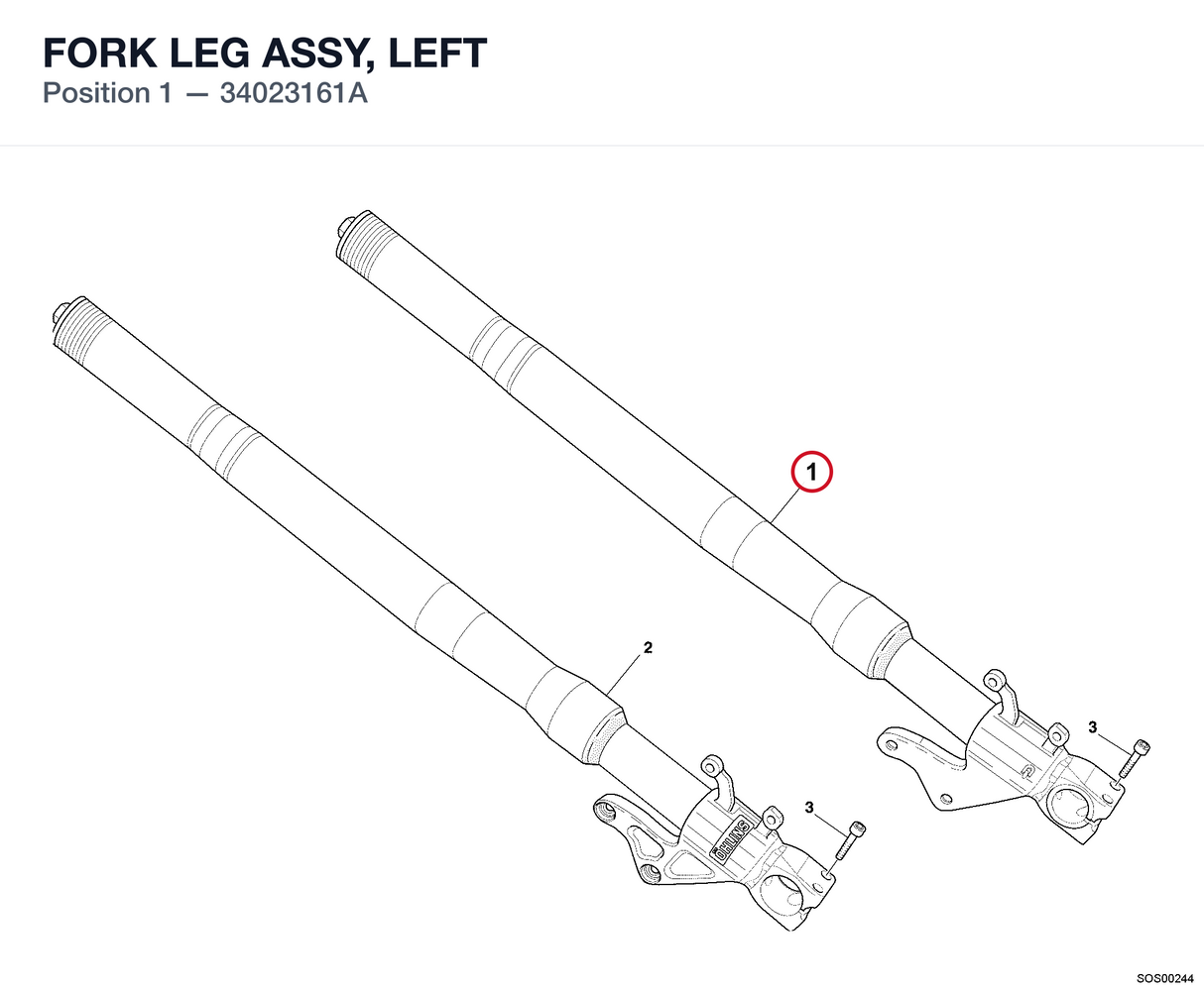 FORK LEG ASSY, LEFT