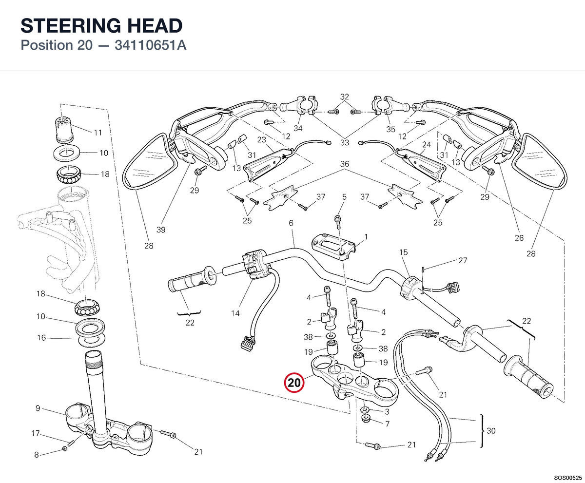 STEERING HEAD 34110651A diagram position