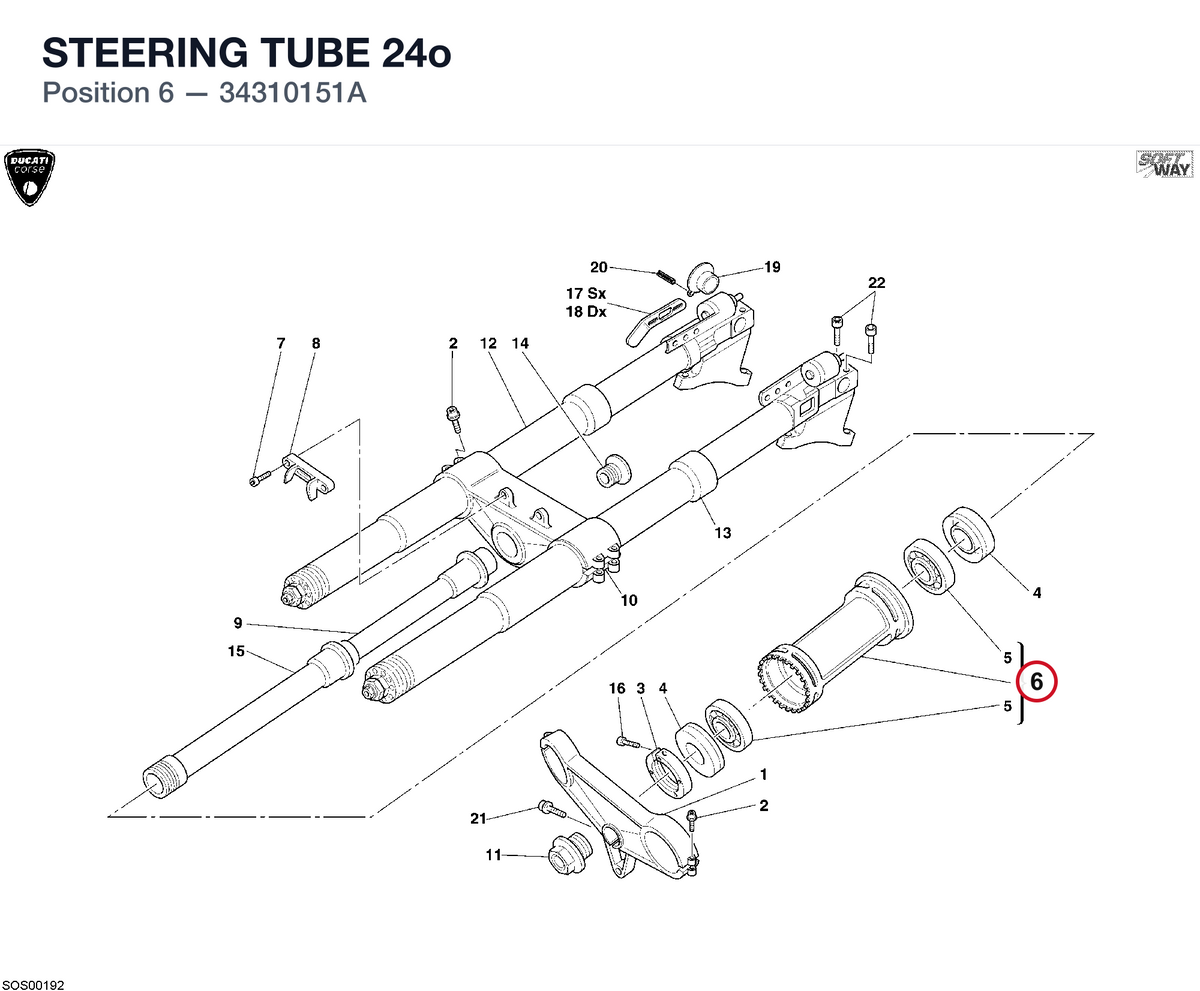 STEERING TUBE 24o
