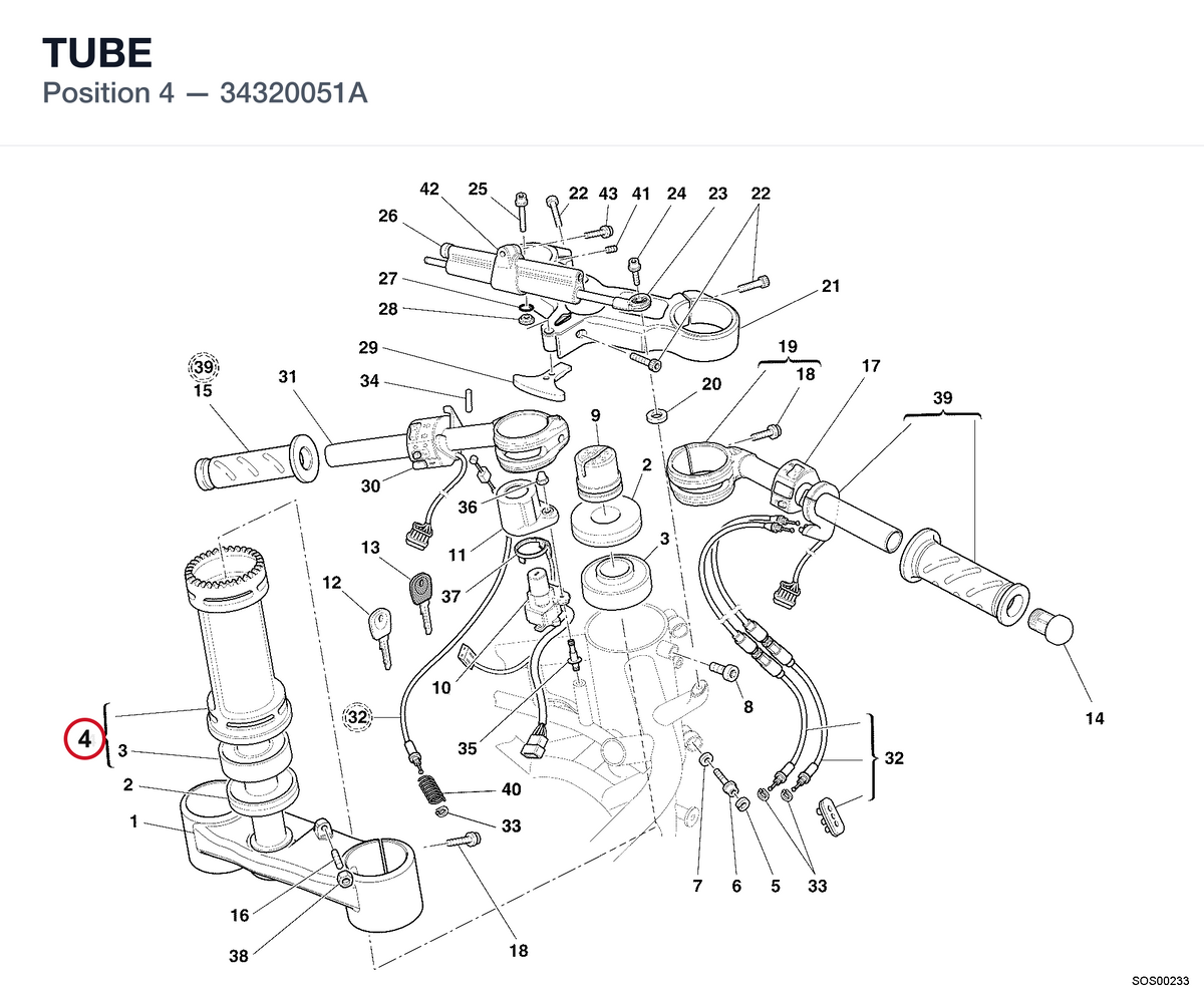 TUBE 34320051A diagram position