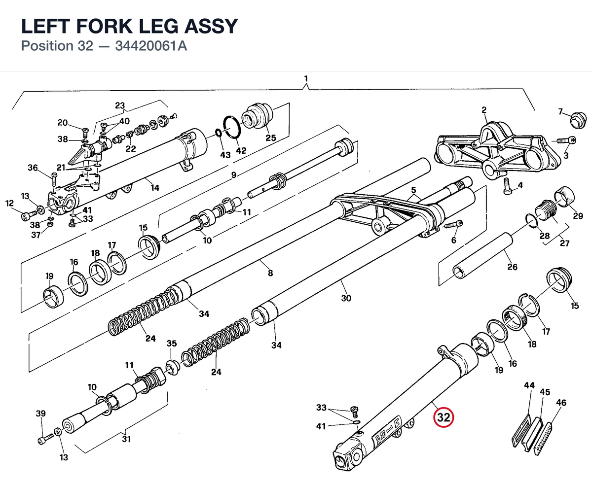 LEFT FORK LEG ASSY