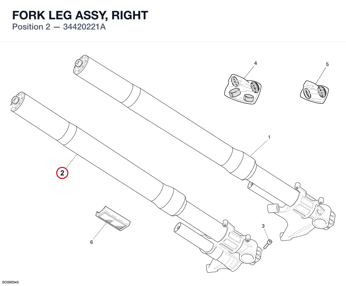 FORK LEG ASSY, RIGHT