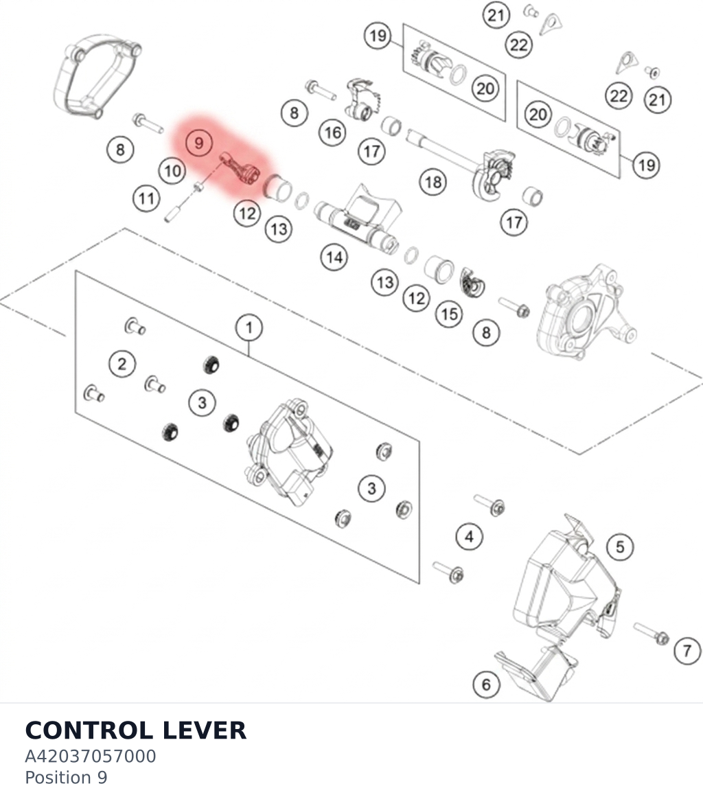 Diagram preview: CONTROL LEVER (A42037057000)