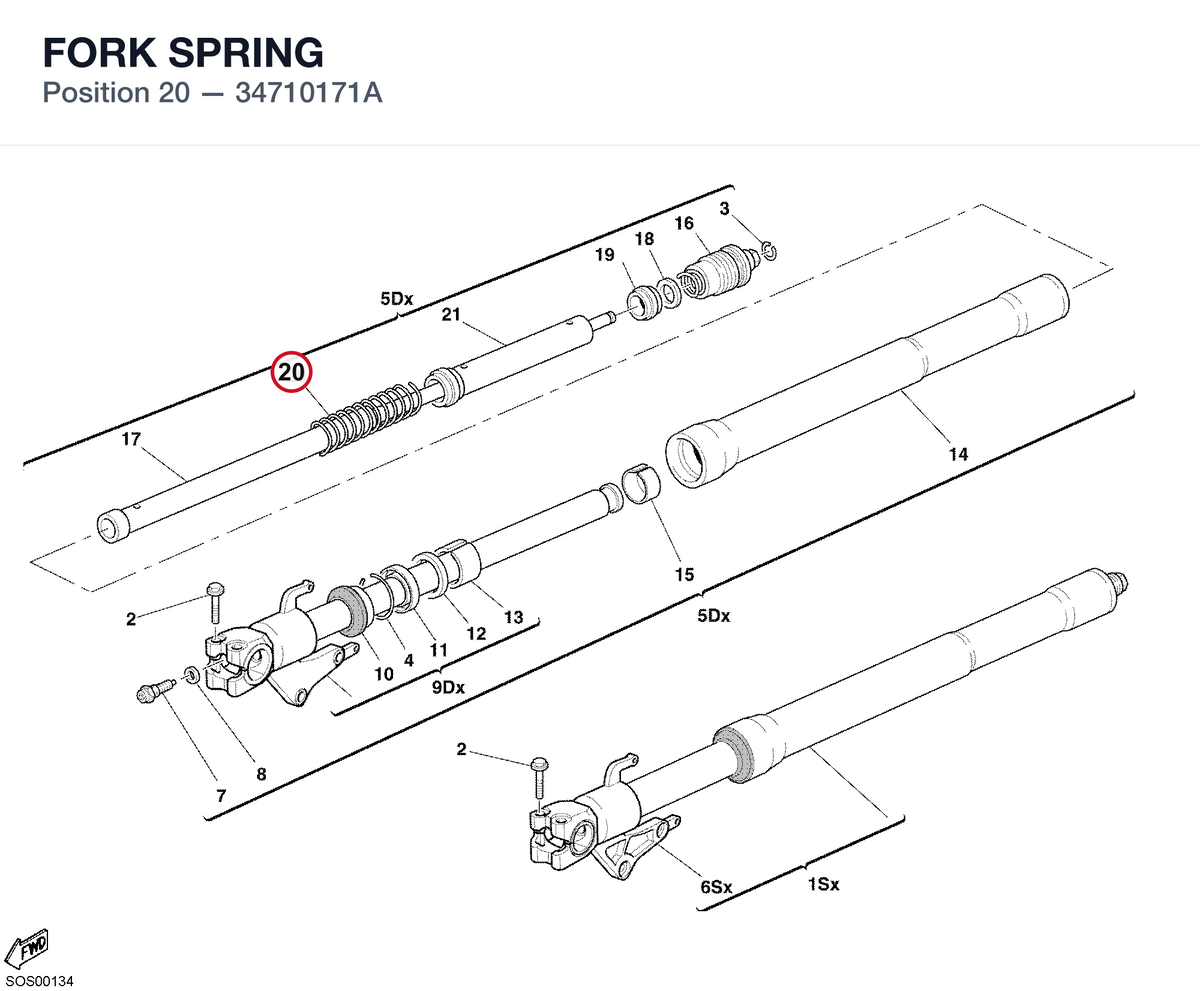 FORK SPRING 34710171A diagram position
