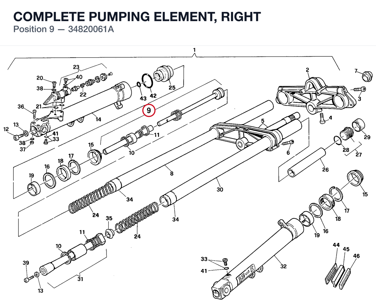 COMPLETE PUMPING ELEMENT, RIGHT