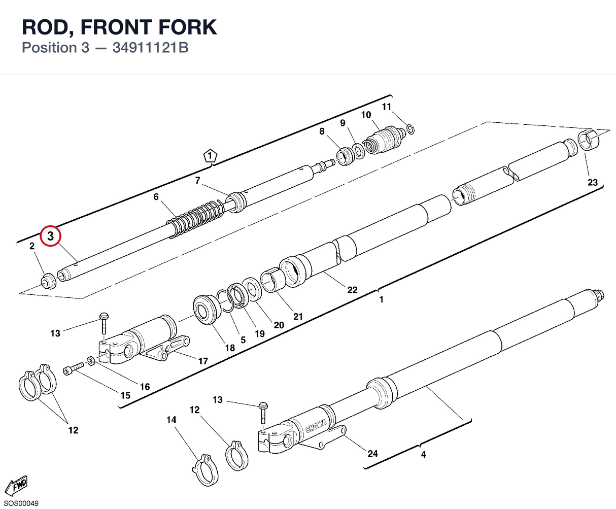 ROD, FRONT FORK