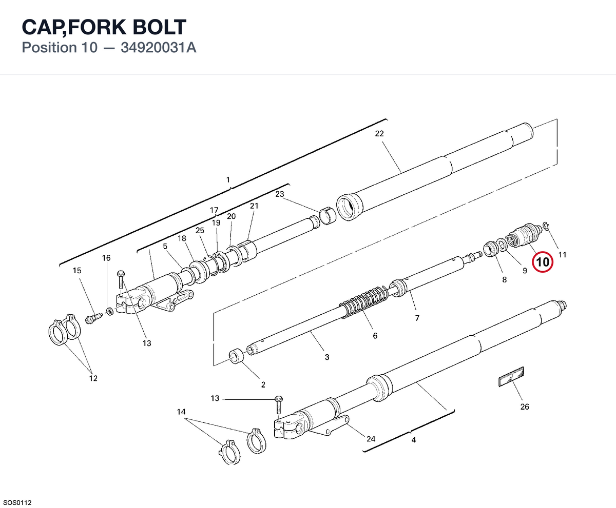 CAP,FORK BOLT