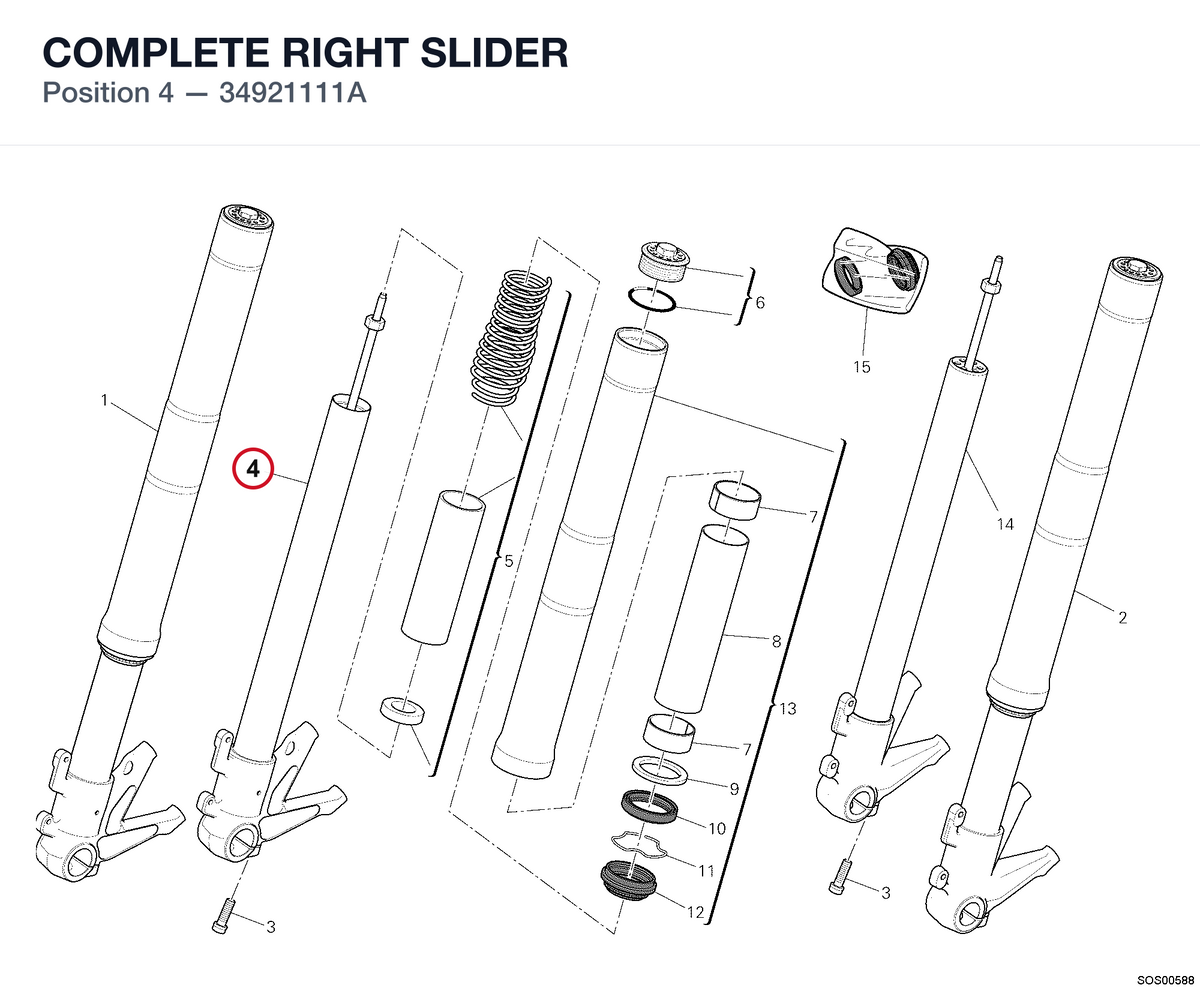 COMPLETE RIGHT SLIDER 34921111A diagram position