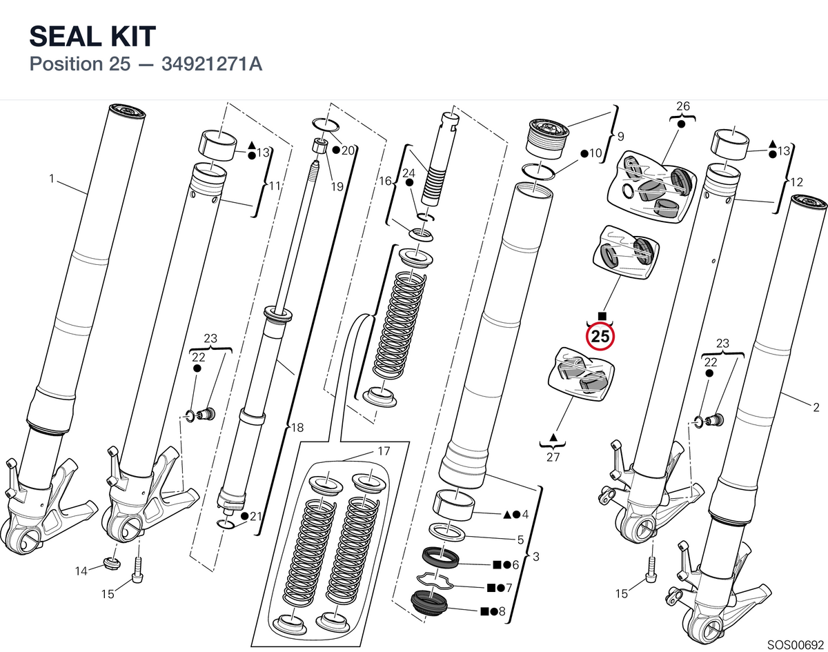 SEAL KIT 34921271A diagram position
