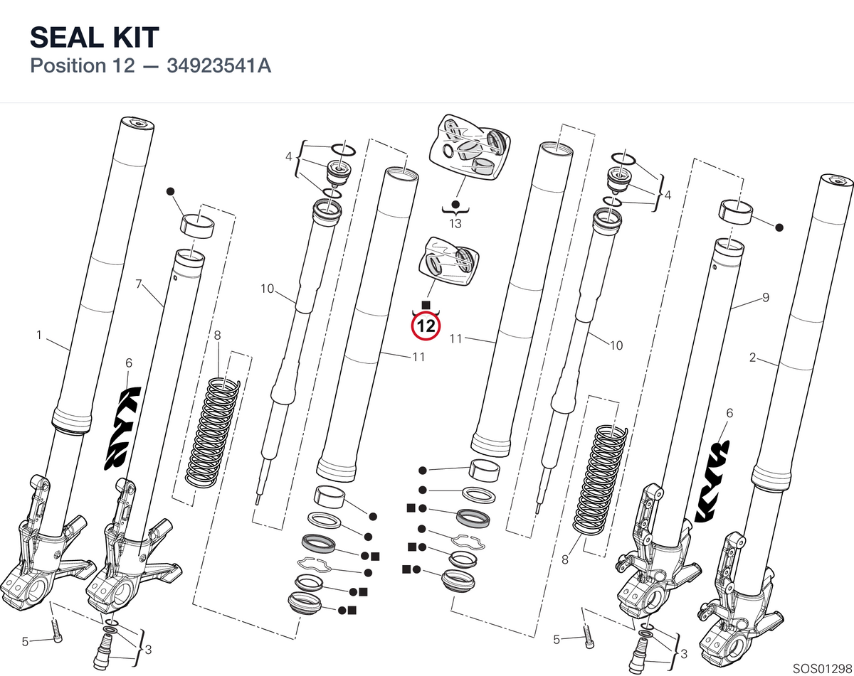 SEAL KIT 34923541A diagram position