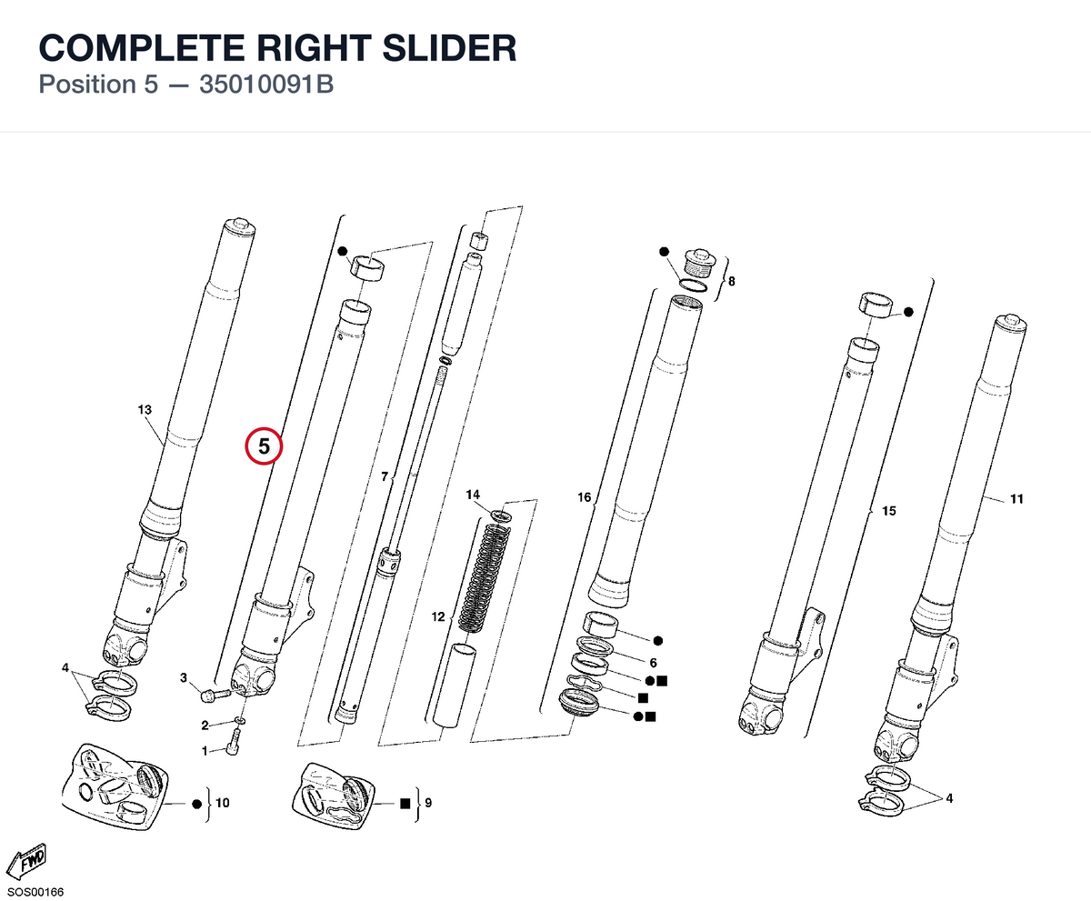 COMPLETE RIGHT SLIDER 35010091B diagram position