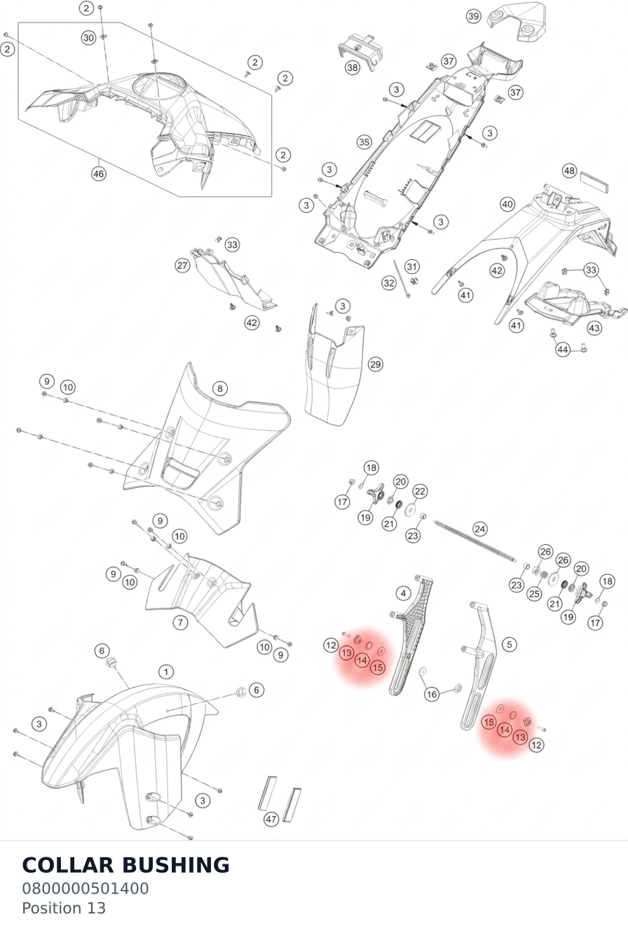 Diagram preview: COLLAR BUSHING (0800000501400)