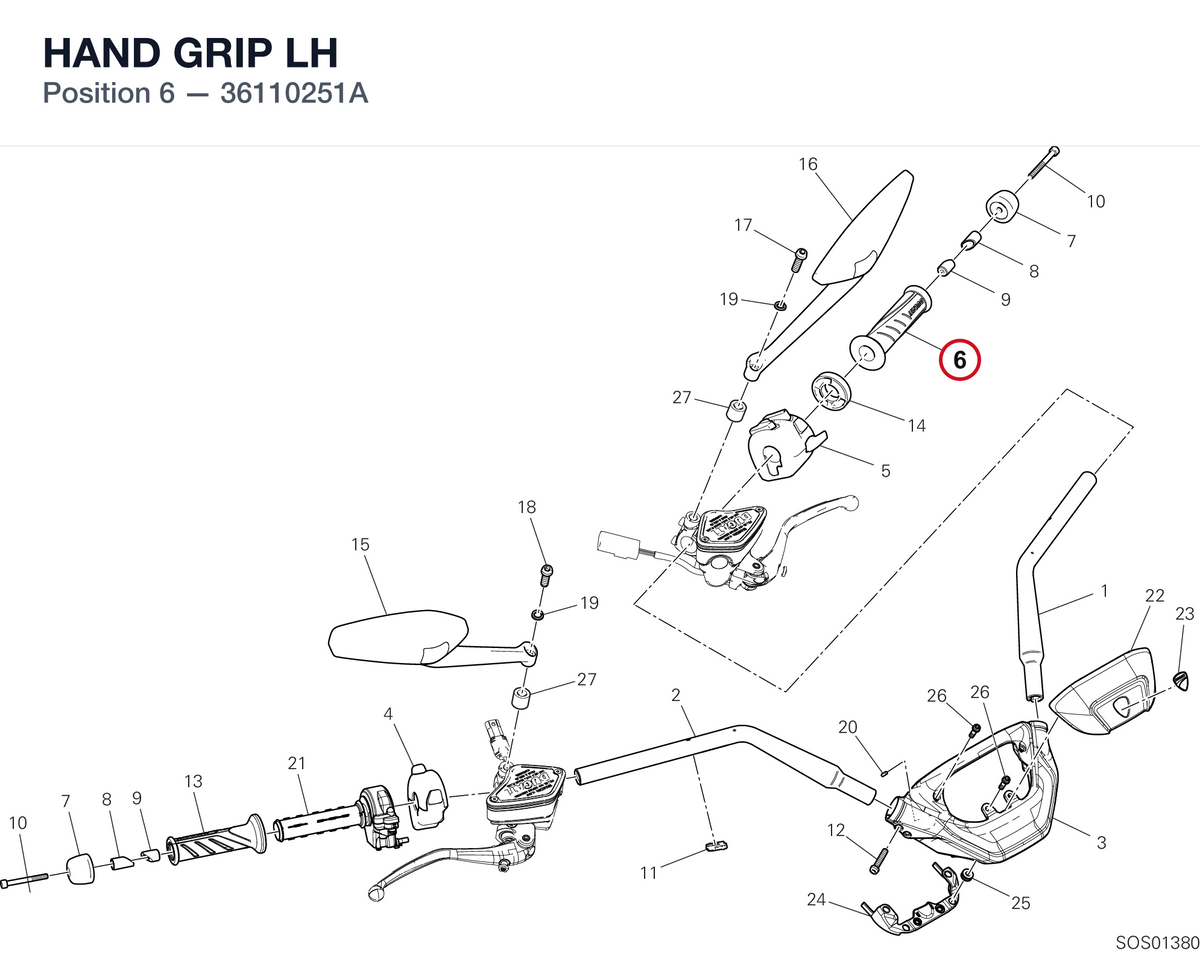 HAND GRIP LH 36110251A diagram position