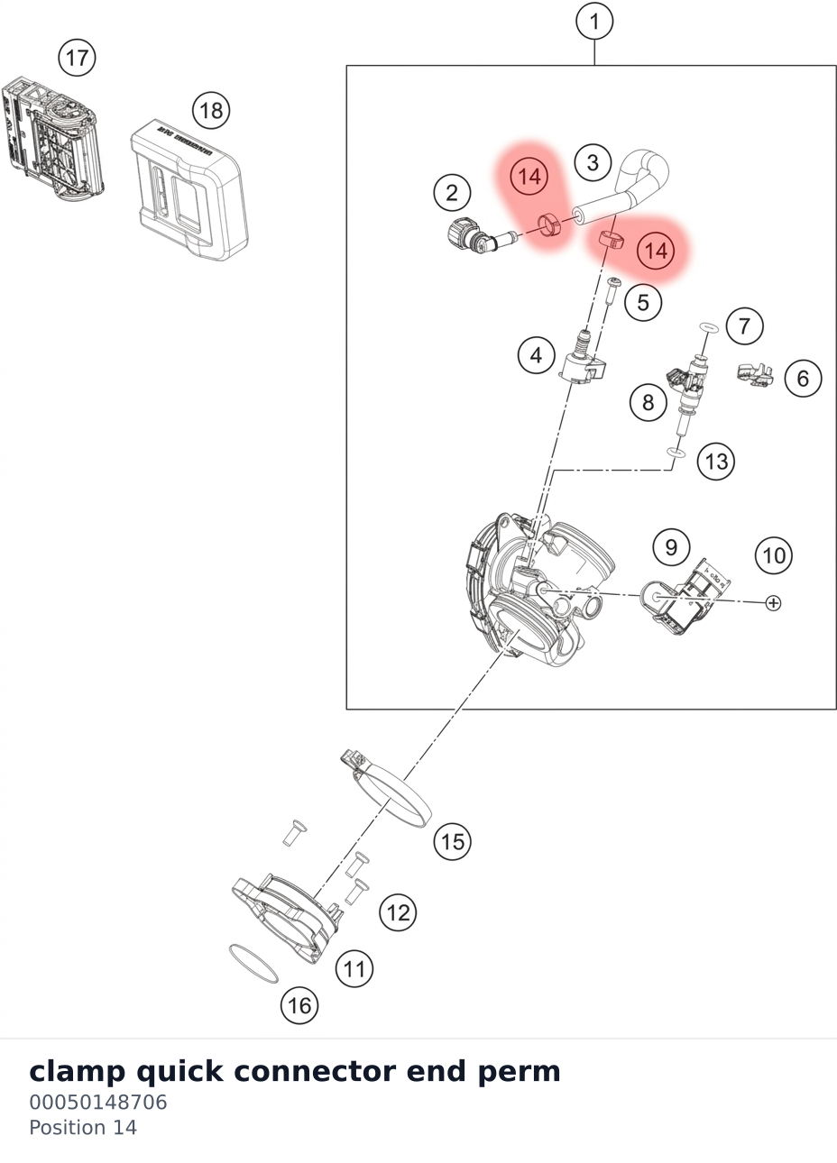 Diagram preview: clamp quick connector end perm (00050148706)