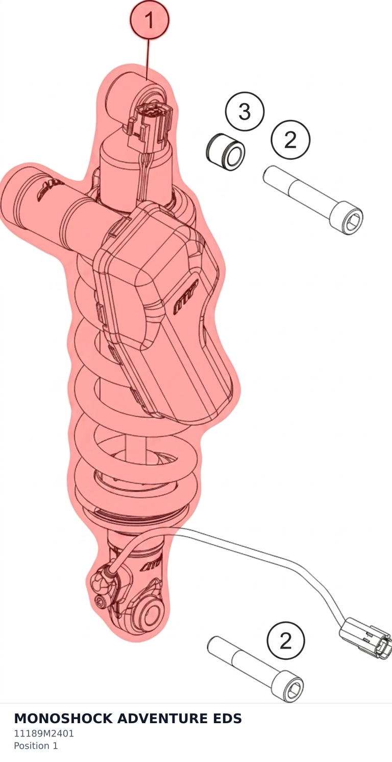 Diagram preview: MONOSHOCK ADVENTURE EDS (11189M2401)