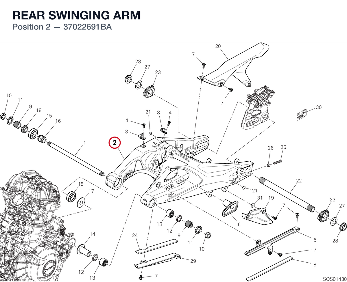REAR SWINGING ARM