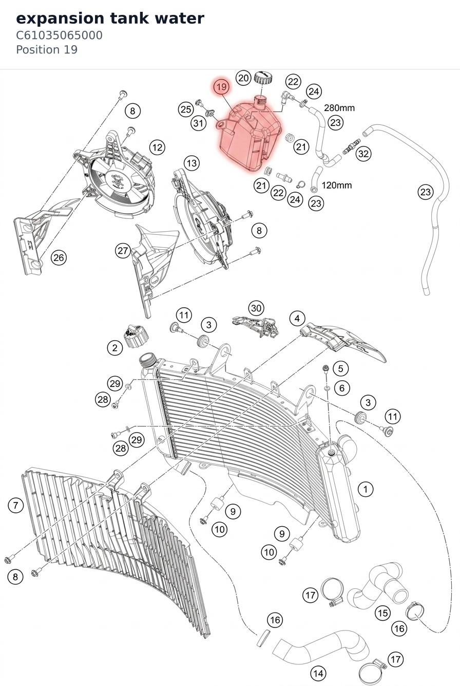 Diagram preview: expansion tank water (C61035065000)
