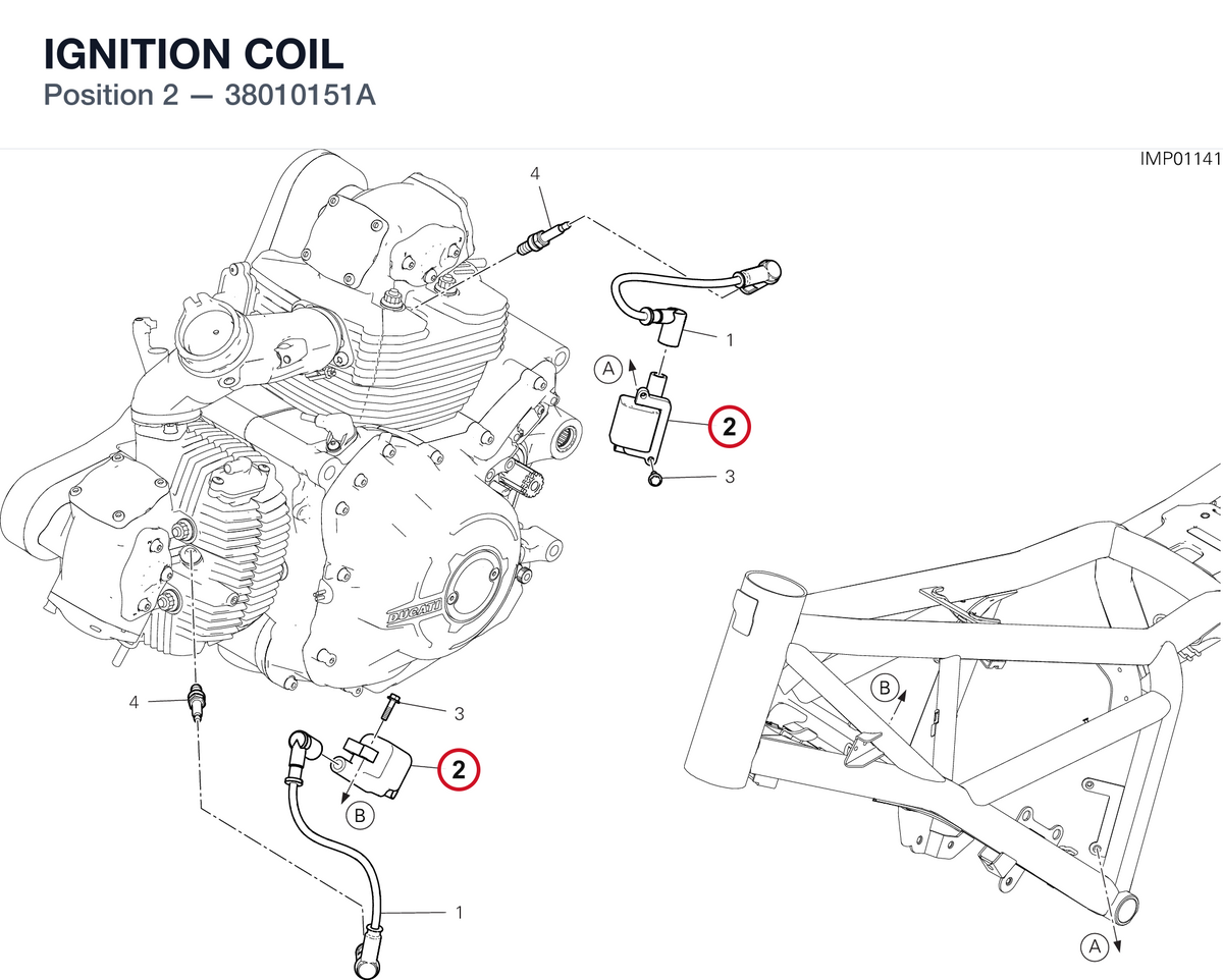 IGNITION COIL 38010151A diagram position