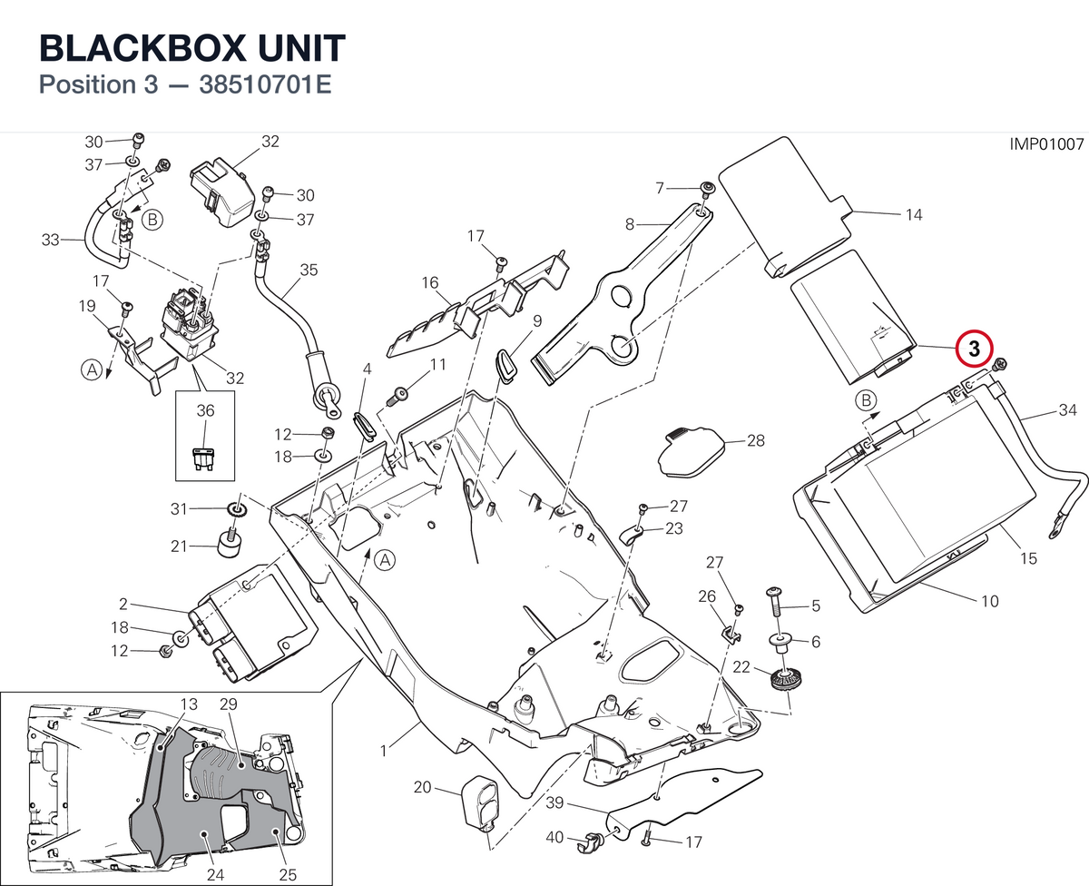BLACKBOX UNIT 38510701E diagram position