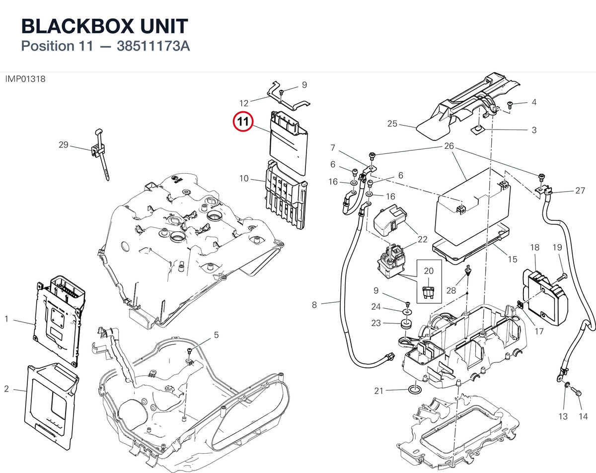BLACKBOX UNIT 38511173A diagram position