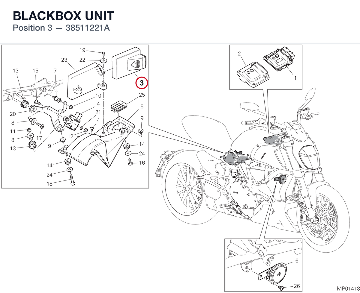 BLACKBOX UNIT 38511221A diagram position