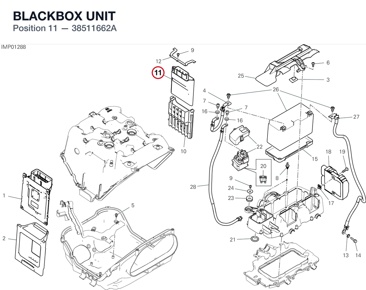 BLACKBOX UNIT 38511662A diagram position