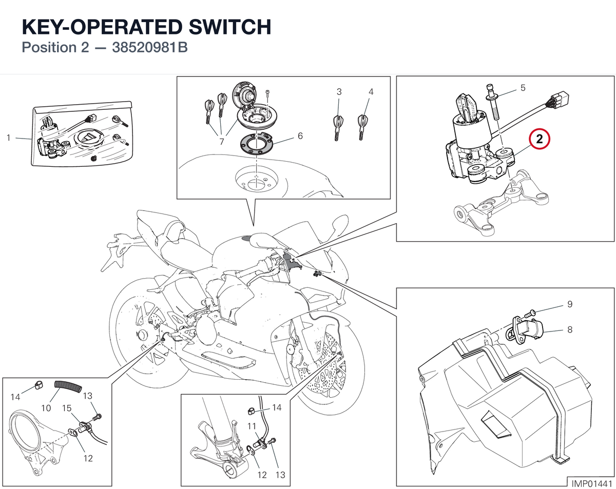 KEY-OPERATED SWITCH 38520981B diagram position