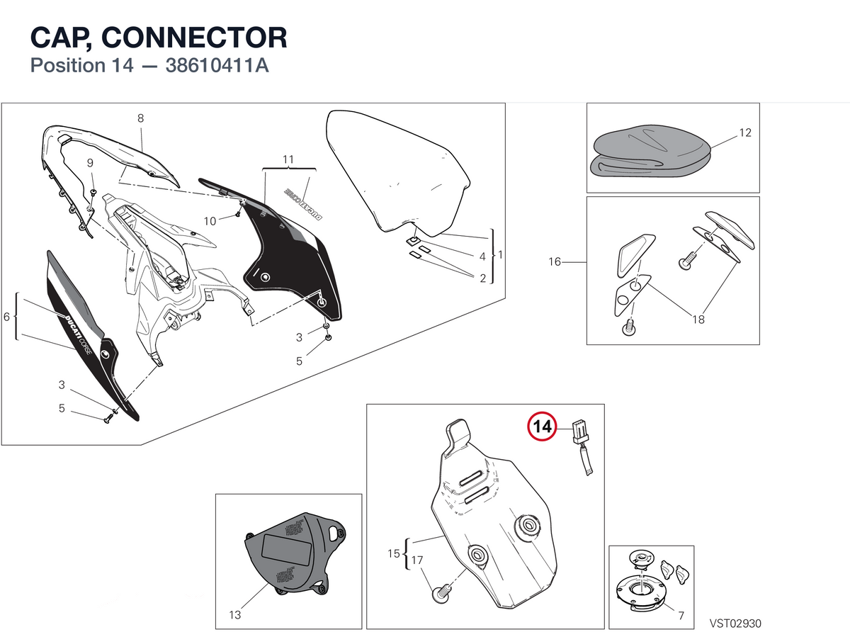 CAP, CONNECTOR 38610411A diagram position