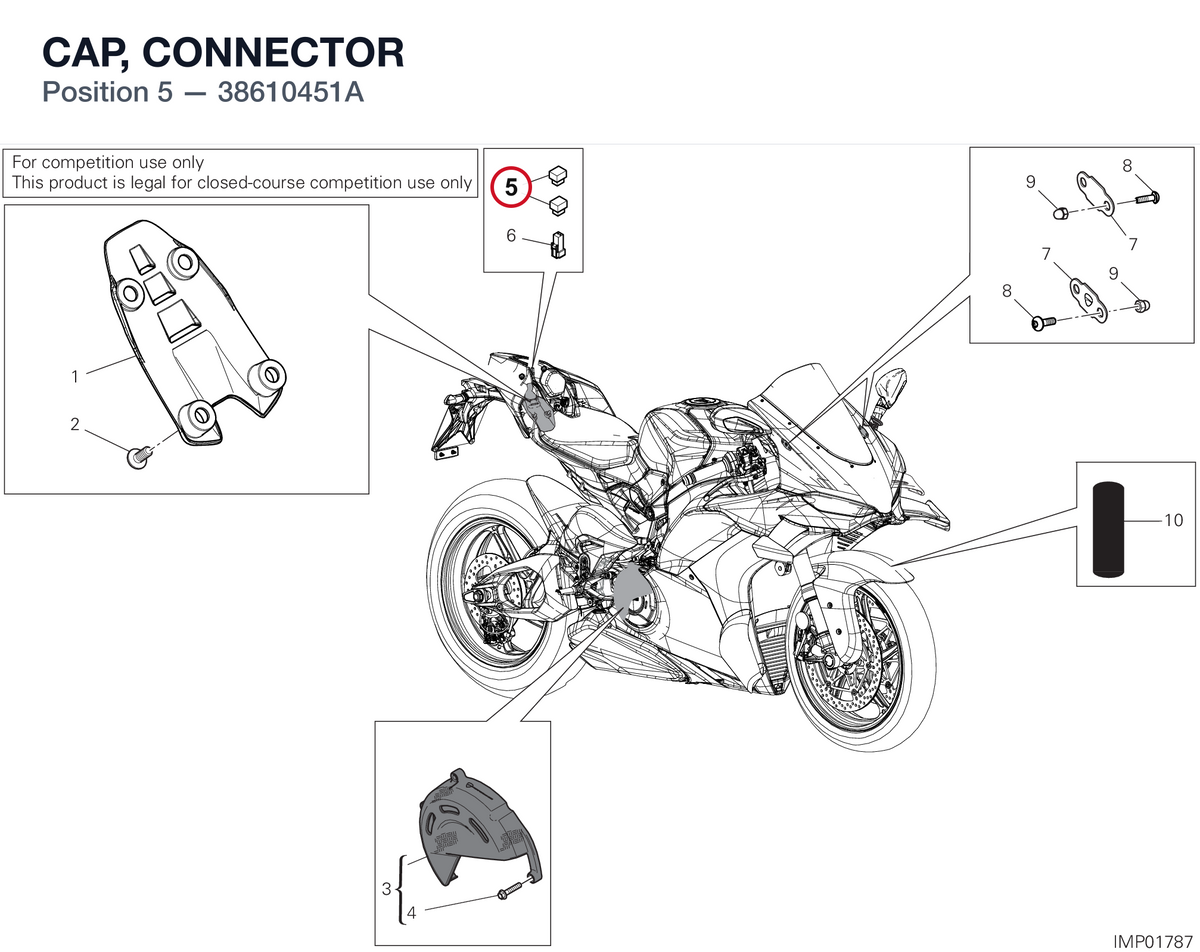 CAP, CONNECTOR 38610451A diagram position