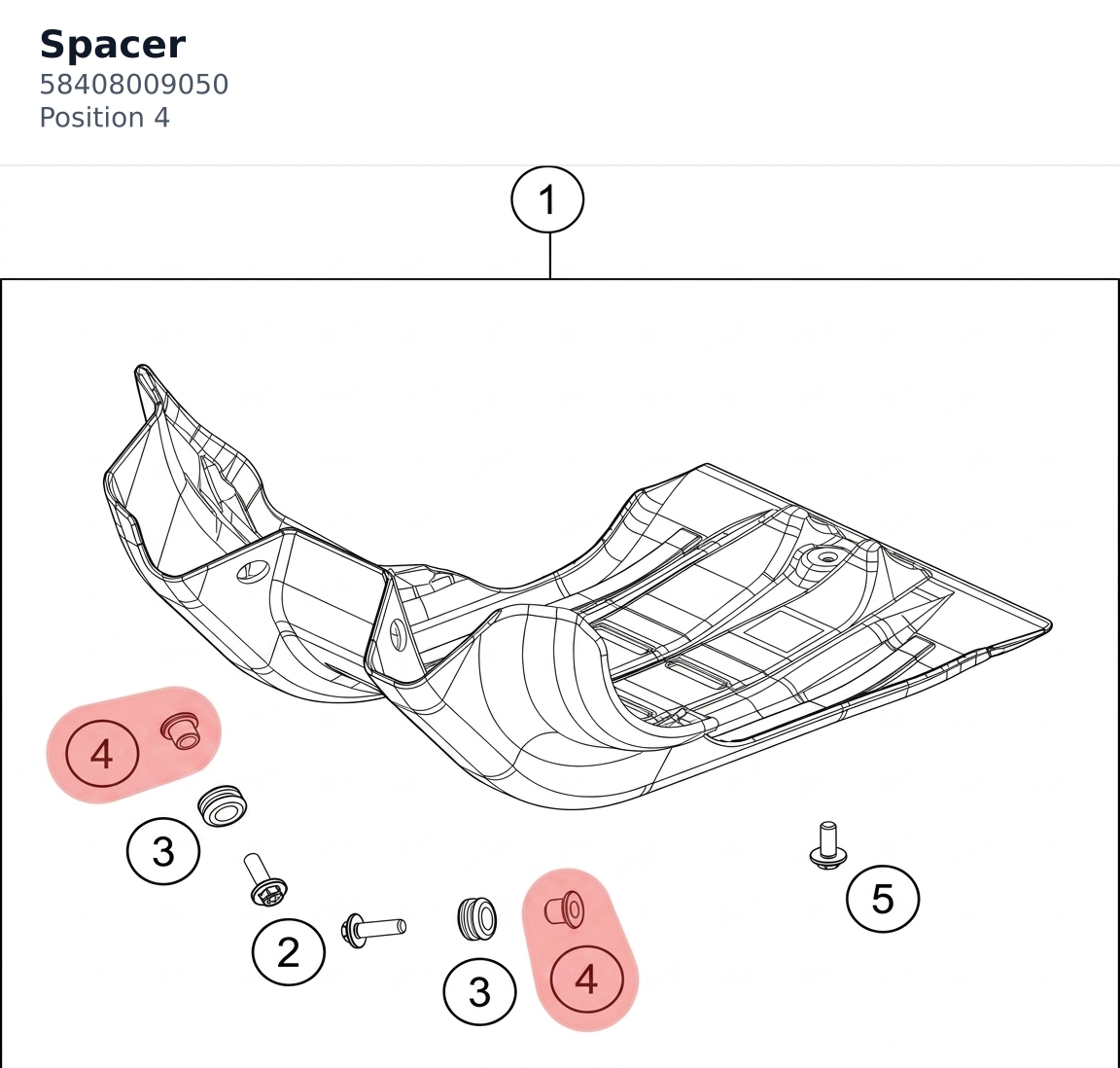 Diagram preview: Spacer (58408009050)