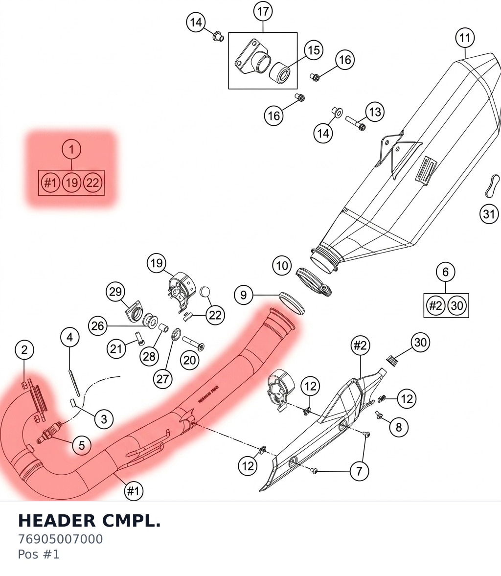 Diagram preview: HEADER CMPL. (76905007000)