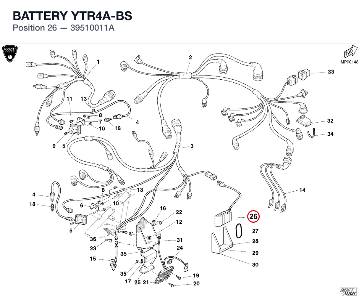 BATTERY YTR4A-BS