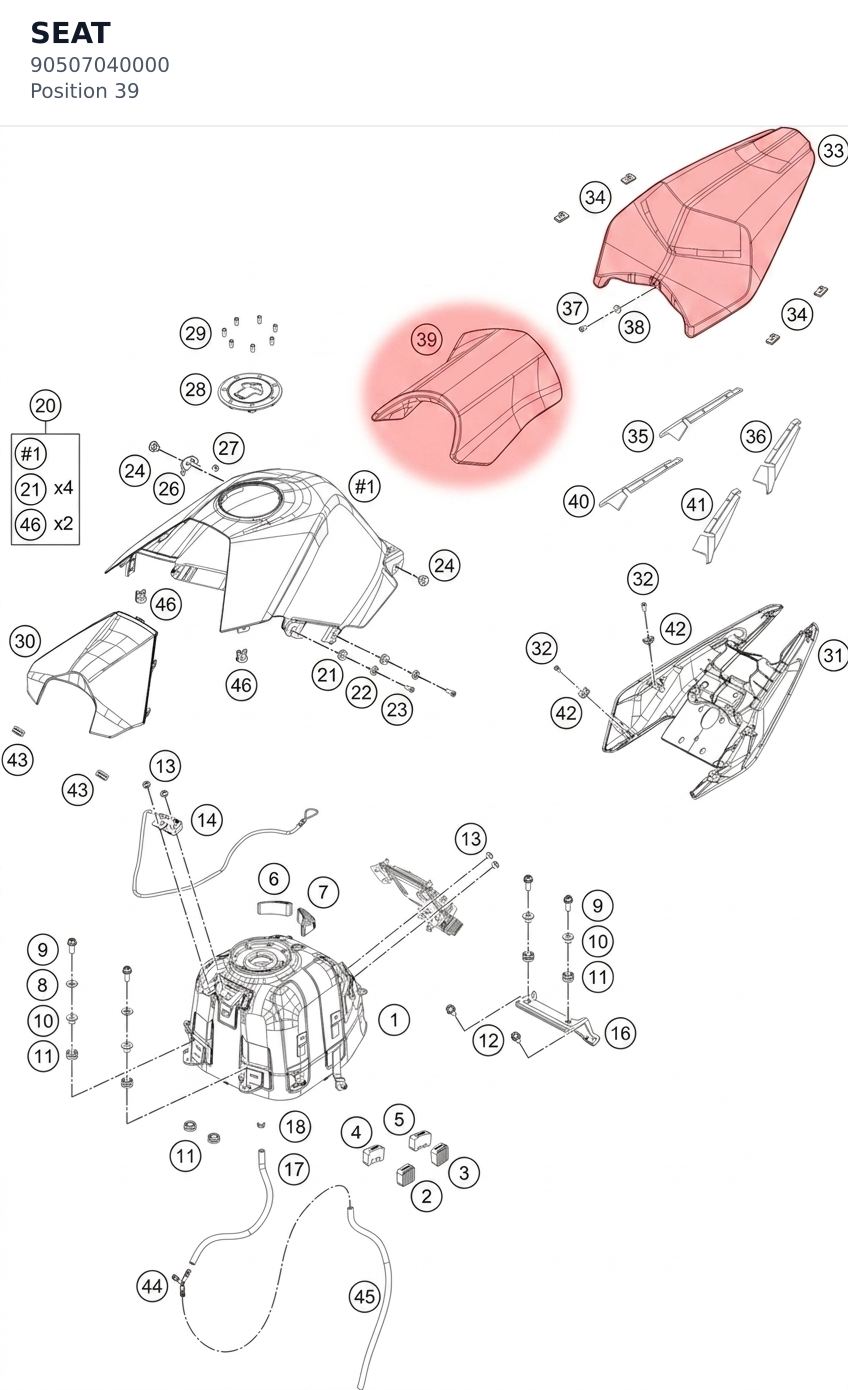 Diagram preview: SEAT (90507040000)