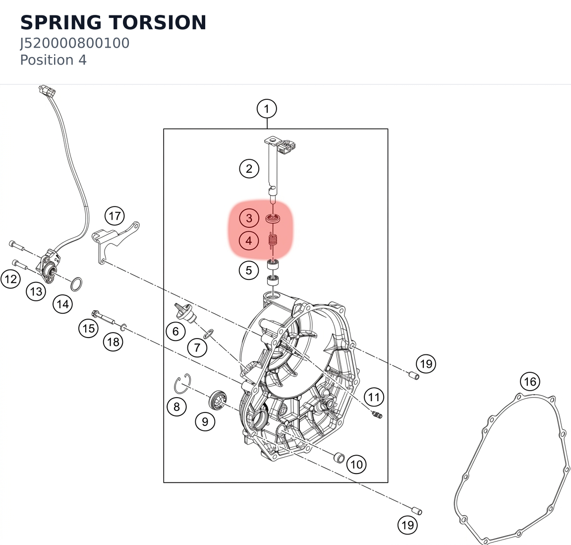 Diagram preview: SPRING TORSION (J520000800100)