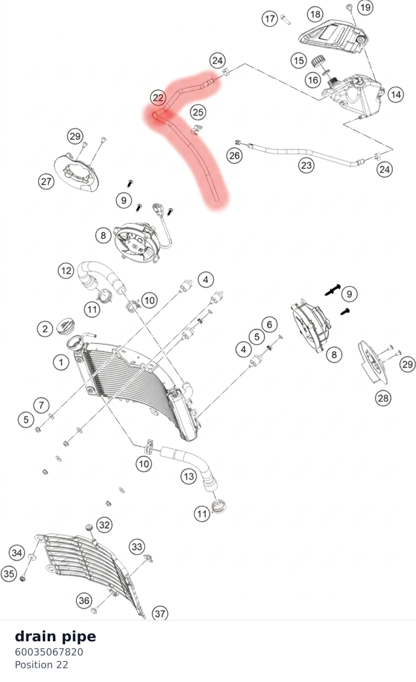 Diagram preview: drain pipe (60035067820)