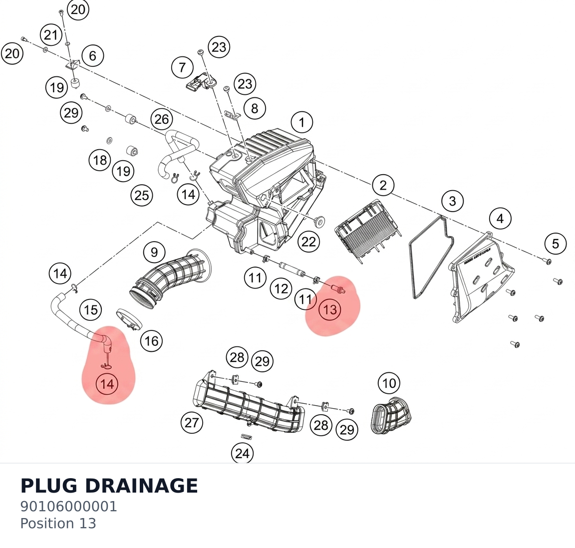 Diagram preview: PLUG DRAINAGE (90106000001)