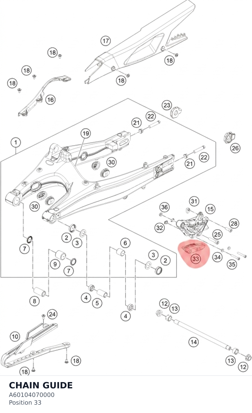 Diagram preview: CHAIN GUIDE (A60104070000)