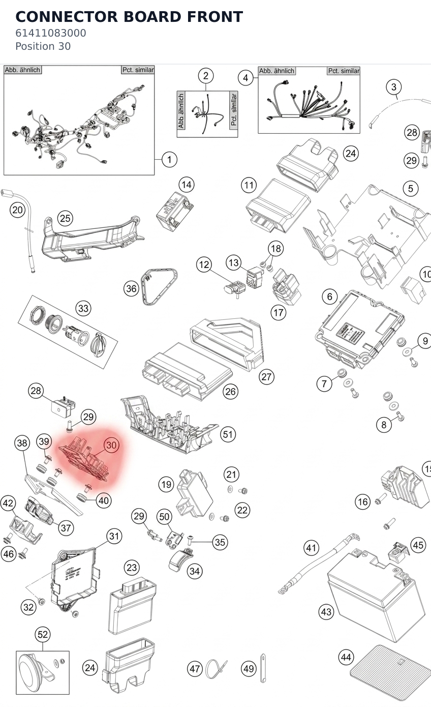 Diagram preview: CONNECTOR BOARD FRONT (61411083000)