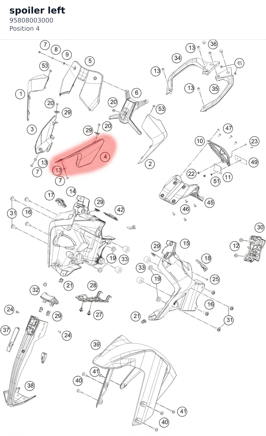 Diagram preview: spoiler left (95808003000)