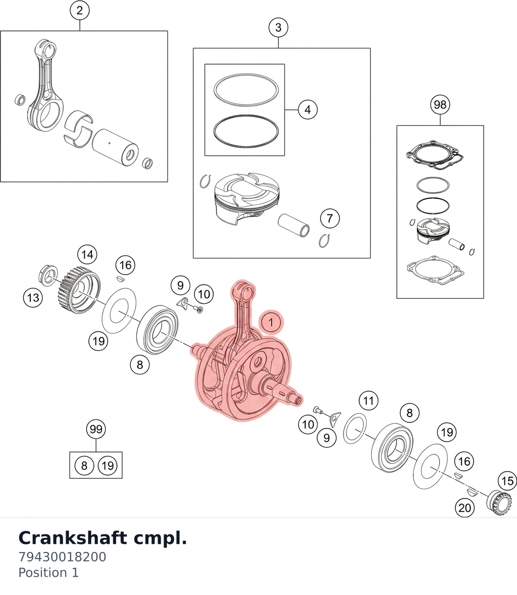 Diagram preview: Crankshaft cmpl. (79430018200)