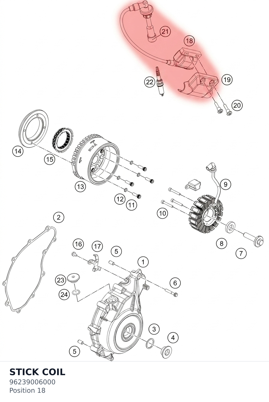 Diagram preview: STICK COIL (96239006000)