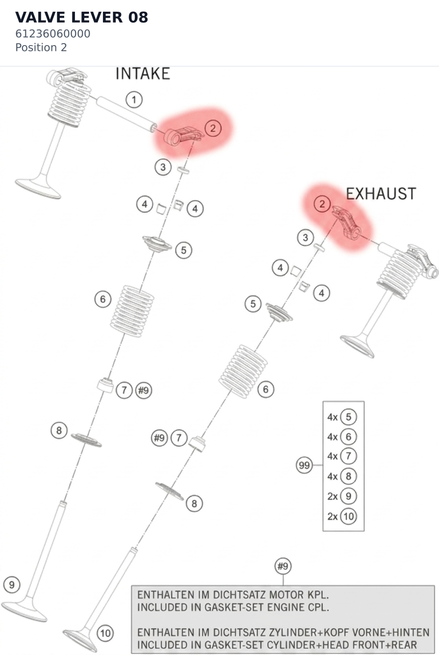 Diagram preview: VALVE LEVER 08 (61236060000)