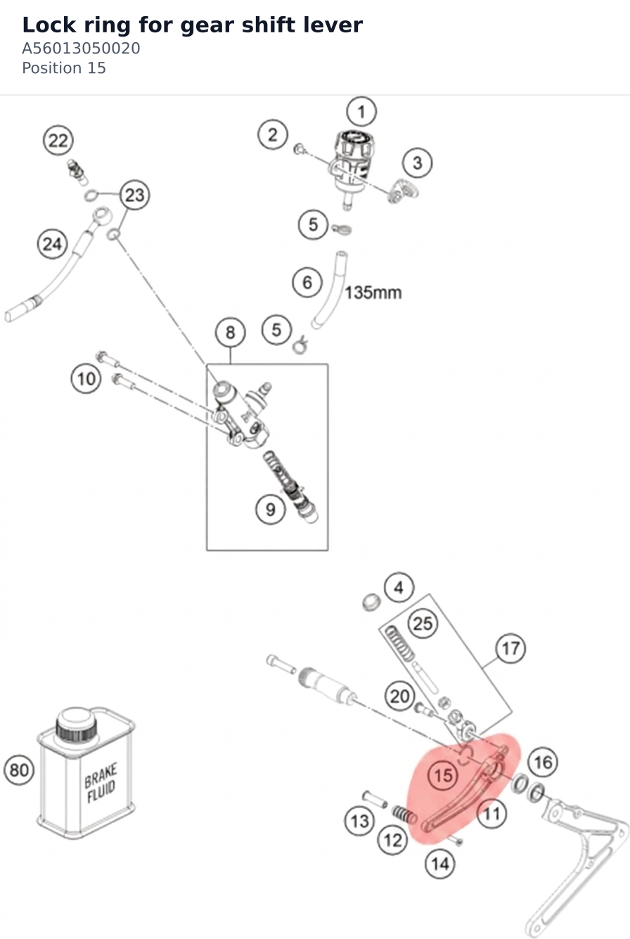 Diagram preview: Lock ring for gear shift lever (A56013050020)