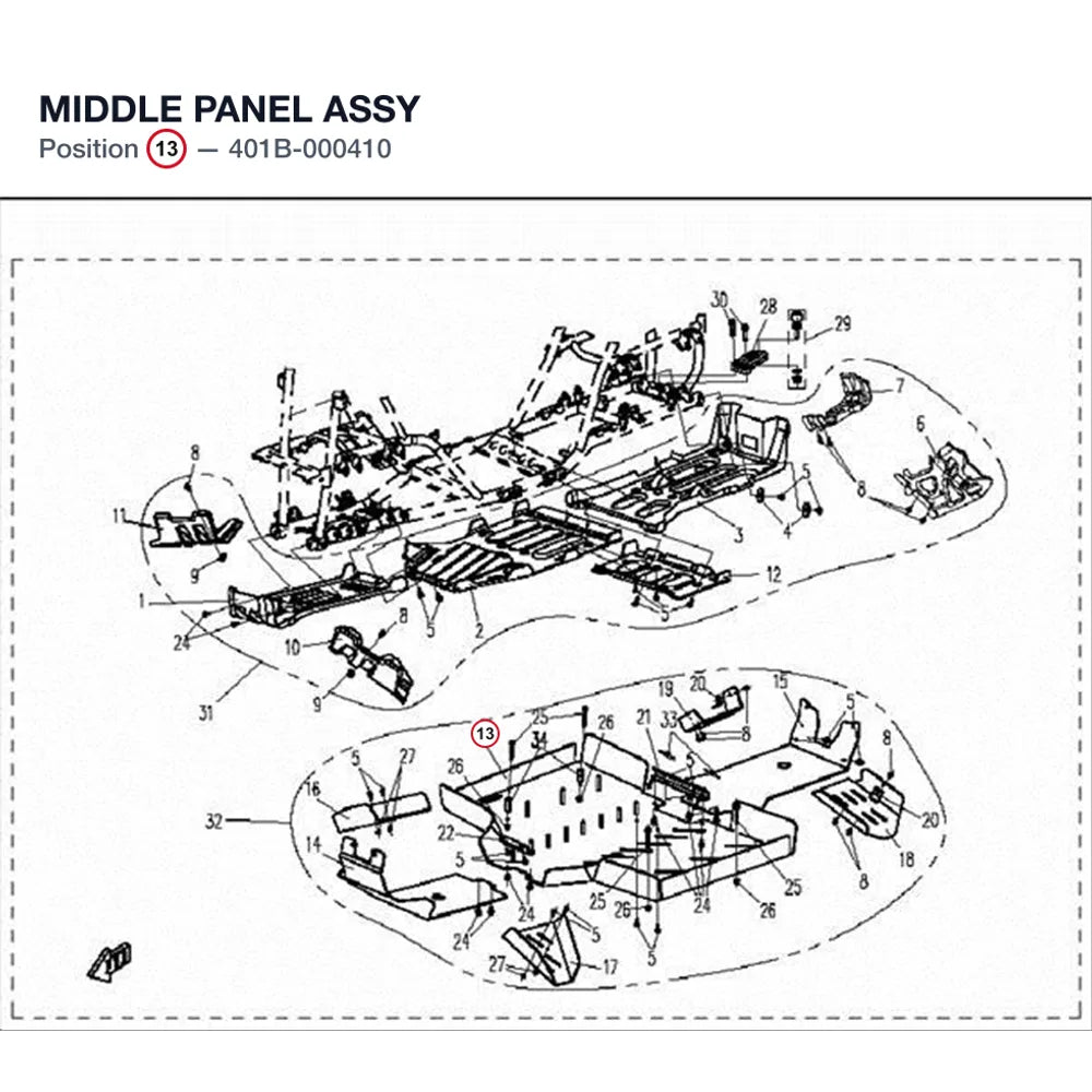 MIDDLE PANEL ASSY product image