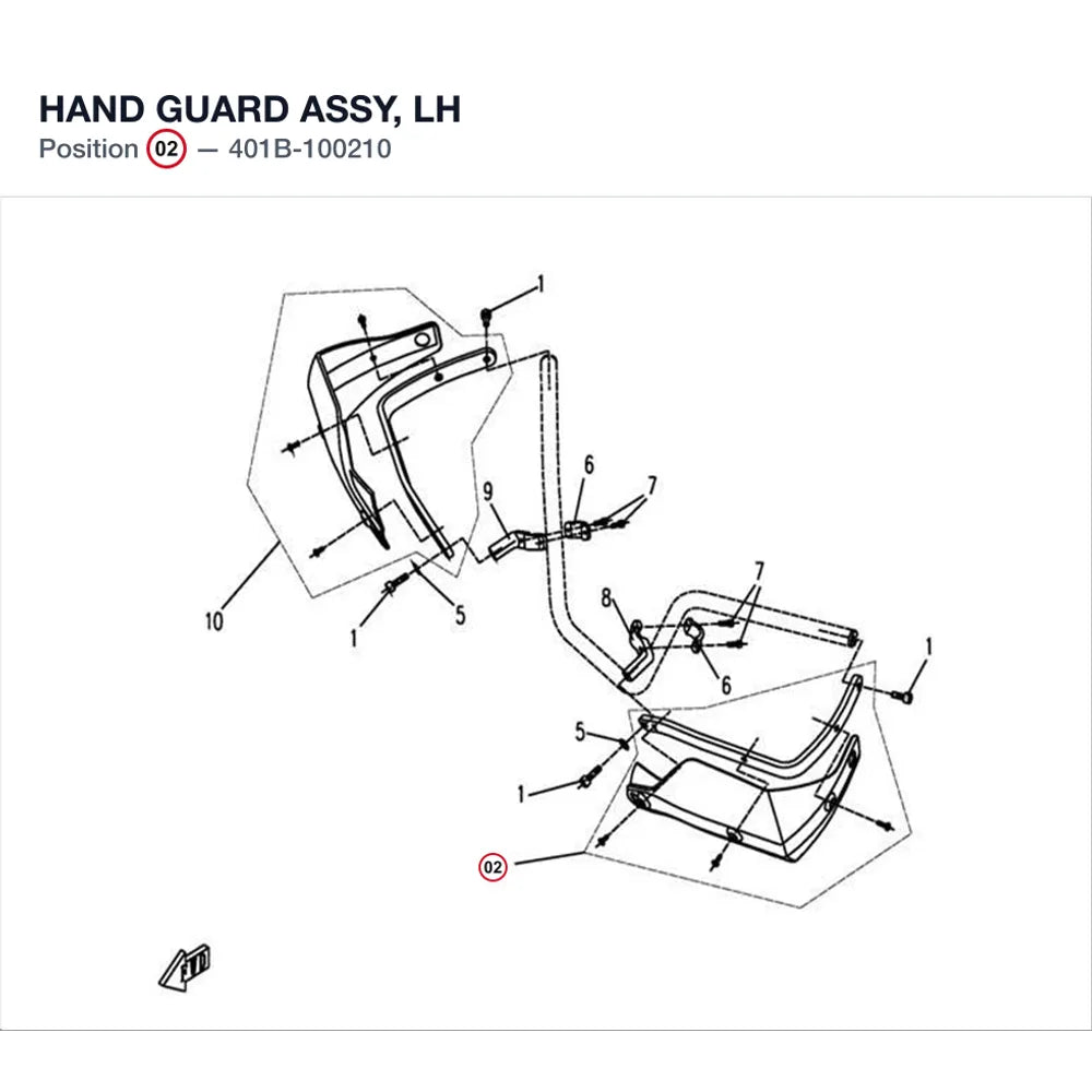 HAND GUARD ASSY, LH product image